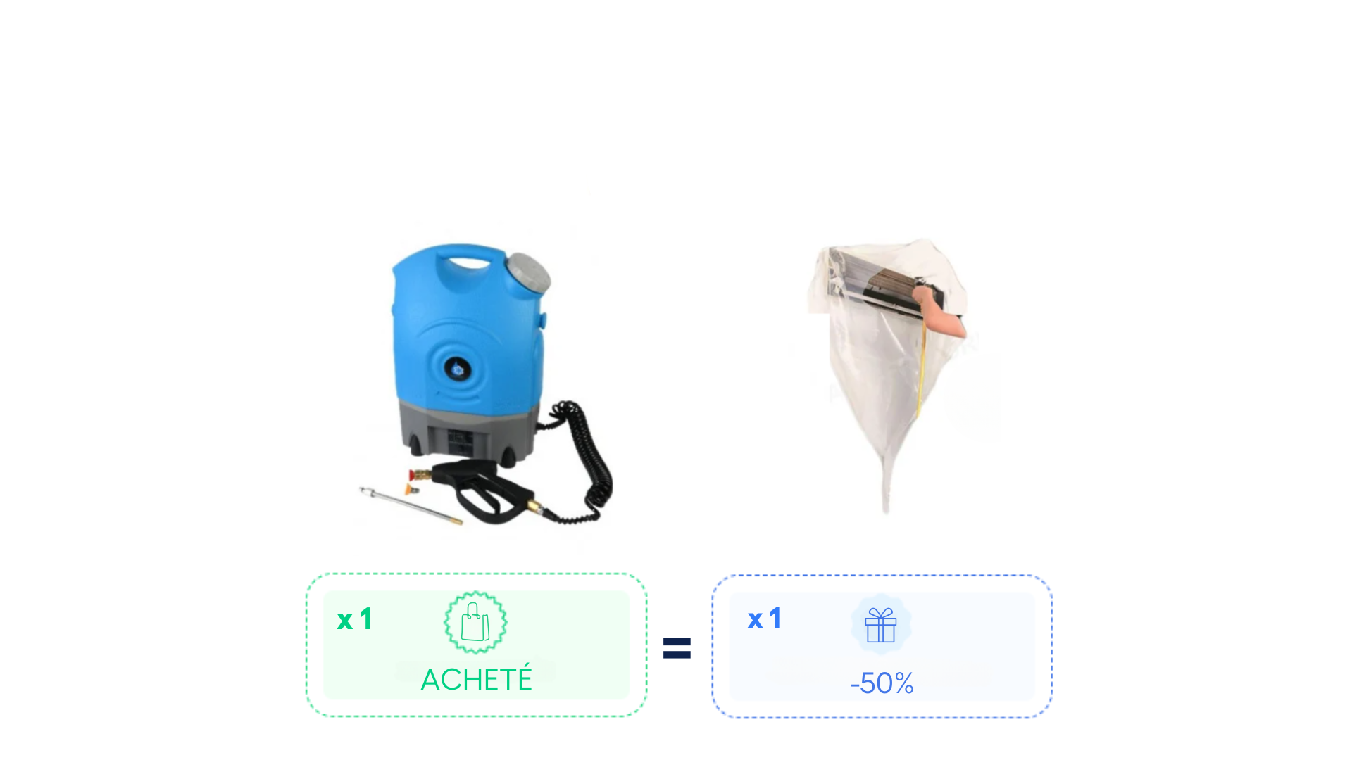 Pack 1 Nettoyeur EASYPRO acheté + 1 lot de 3 bâches à -50% - Easyclim