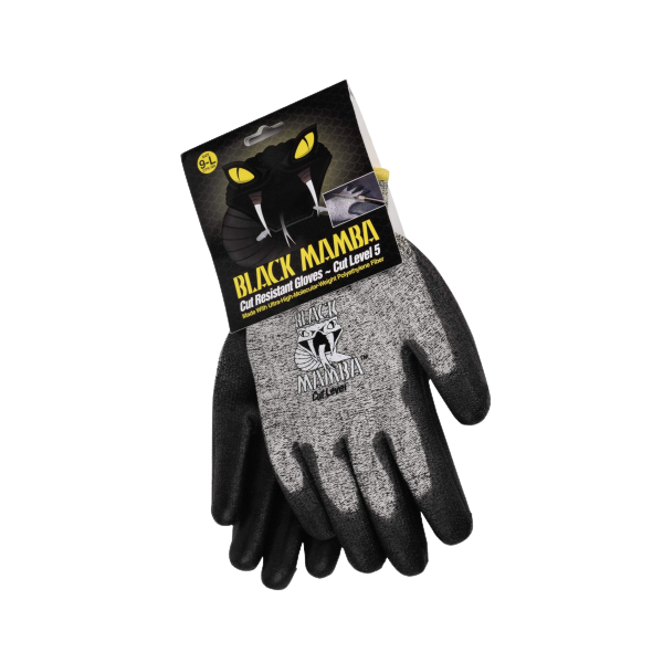 Paire gants anti-coupure taille L / CT5-120 - BLACKMAMBA