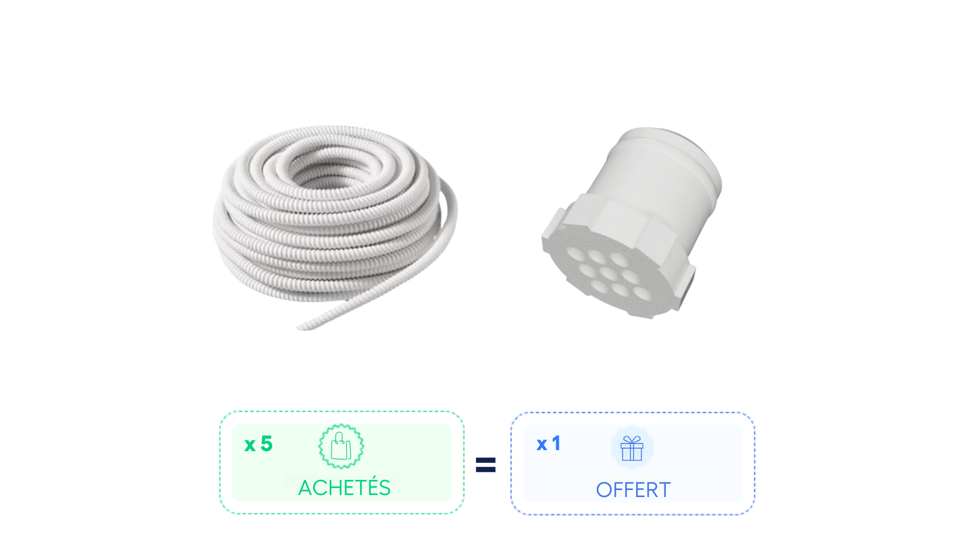 Pack 5 Tuyaux d'évacuation de condensats achetés = 1 sachet de 5 Capuchons de protection OFFERT - IMPERIALE