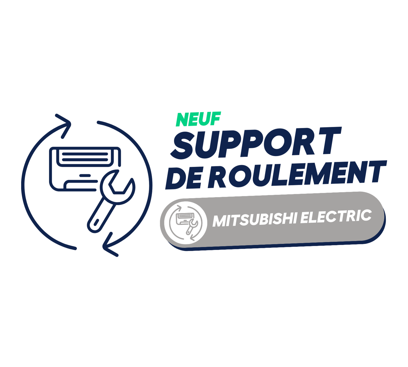 MITSUBISHI ELECTRIC - E22751509 Support de roulement pour MSZ-SF35VE2-E1 / MSZ-DM35VA-E1 (neuf)