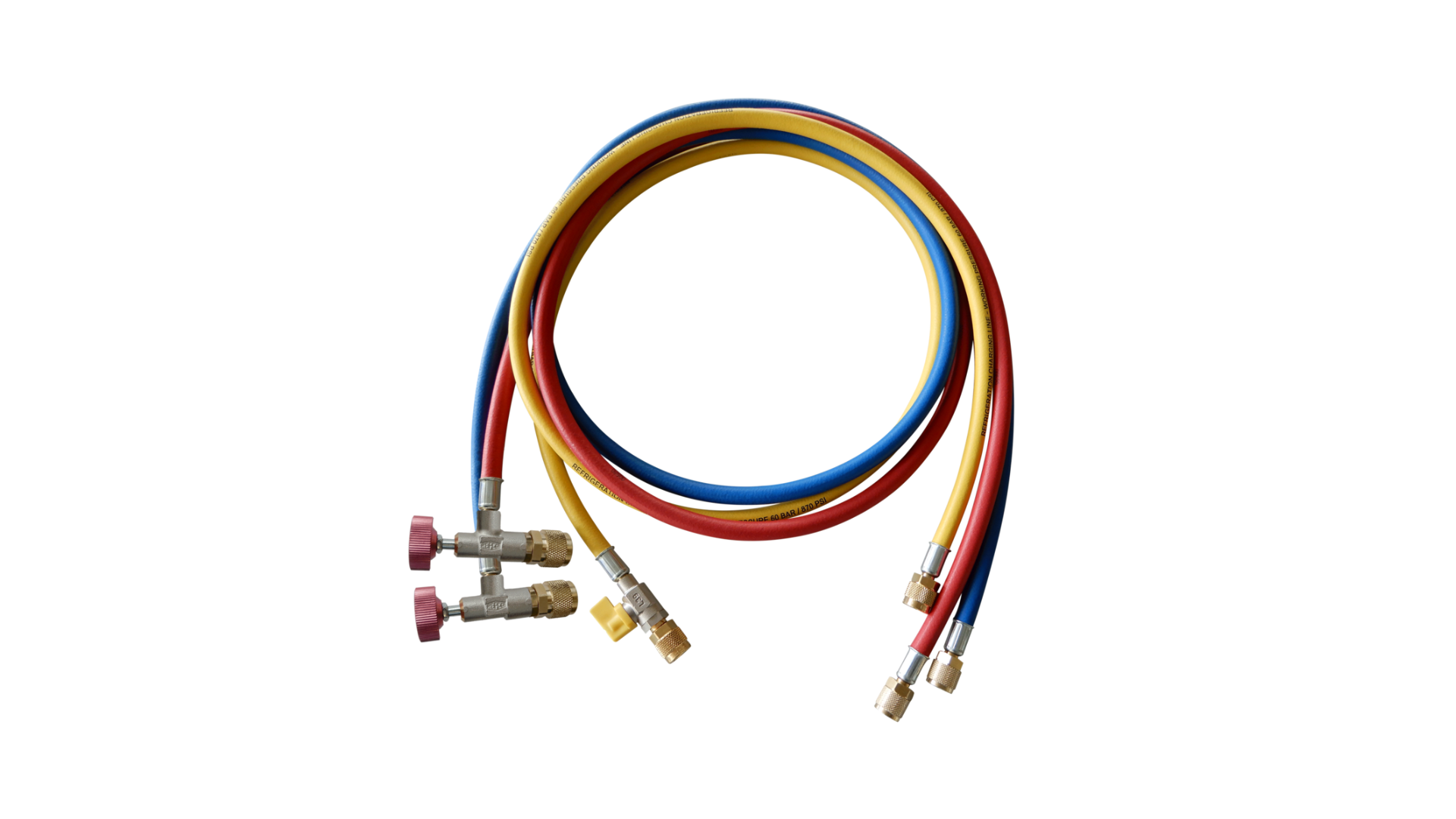 Flexible de charge 1/4 x 5/16 SAE (x3) avec vanne de contrôle d'accès / CCL-60-A-38410 - REFCO