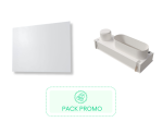 Kit Plénum + Diffuseur de soufflage d'air pour plenum 400x150mm / enjoliveur 600x350mm - BAILLINDUSTRIE