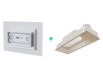 Kit Plénum + Diffuseur de soufflage d'air pour plenum 400x150mm / enjoliveur 600x350mm - BAILLINDUSTRIE