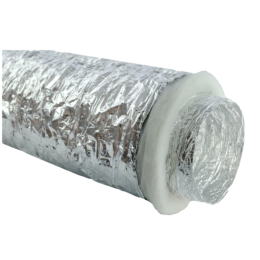 Gaine souple Aluminium - Isolation Phonique Ouate  M1/M1- Ø 203 mm- 1 x 10 m