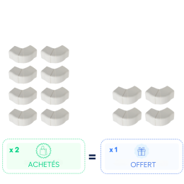 2 + 1 OFFERT - Angle plat réglable 110x75mm B  (1 carton = 4 pcs)