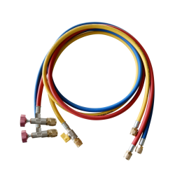 Flexible de charge 1/4 x 5/16 SAE (x3) avec vanne de contrôle d'accès / CCL-60-A-38410 - REFCO